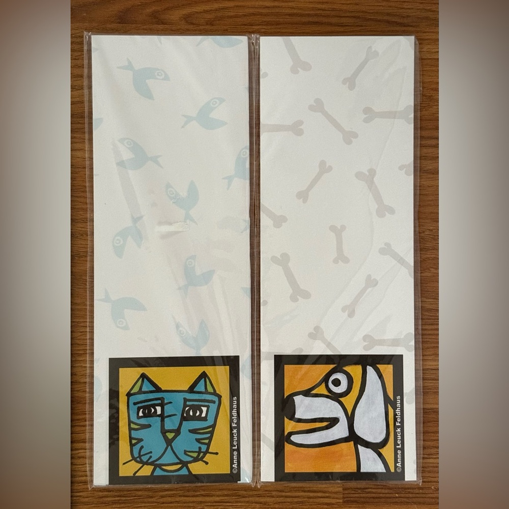 Anne Leuck Feldhaus Rare Whimsical Animal Notepad Set